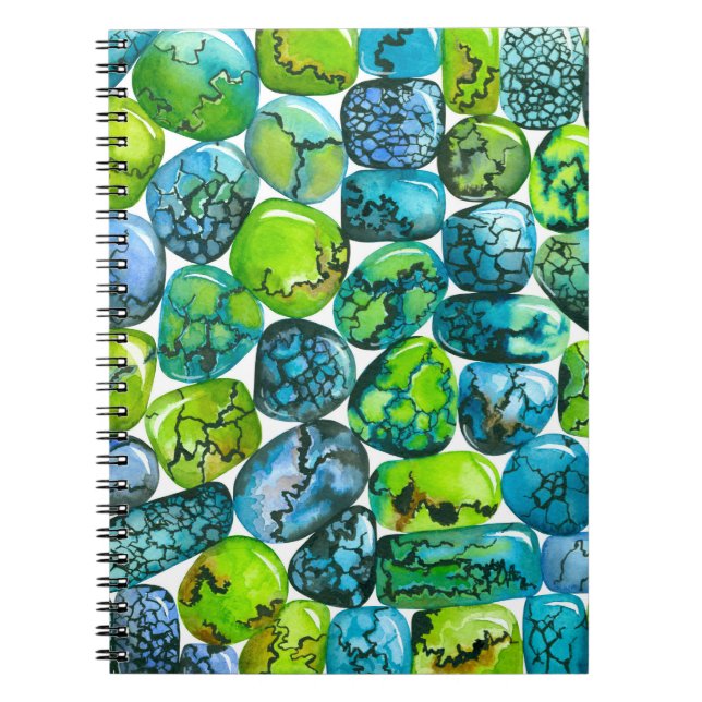 Turquoise pattern notebook (Front)