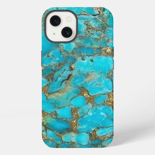 Turquoise Pattern Phone Cover (Back)