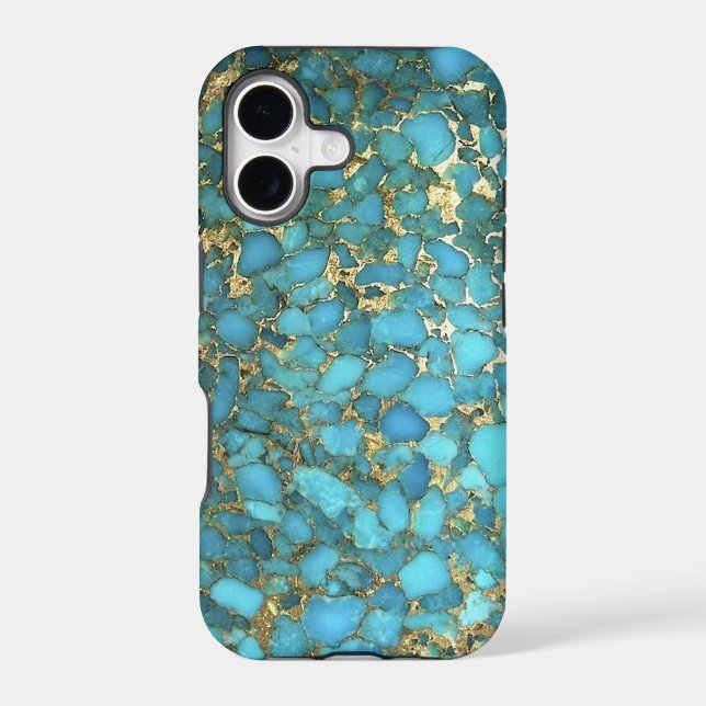 Turquoise Pattern Phone Cover (Back)