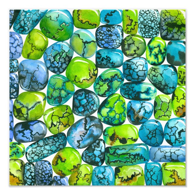 Turquoise pattern photo print (Front)