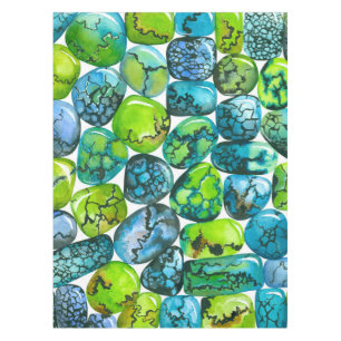 Turquoise pattern tablecloth