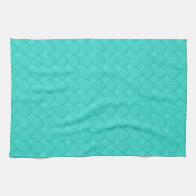 Turquoise Pattern Tea Towel (Horizontal)