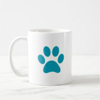 "Turquoise Paw Print" Mug
