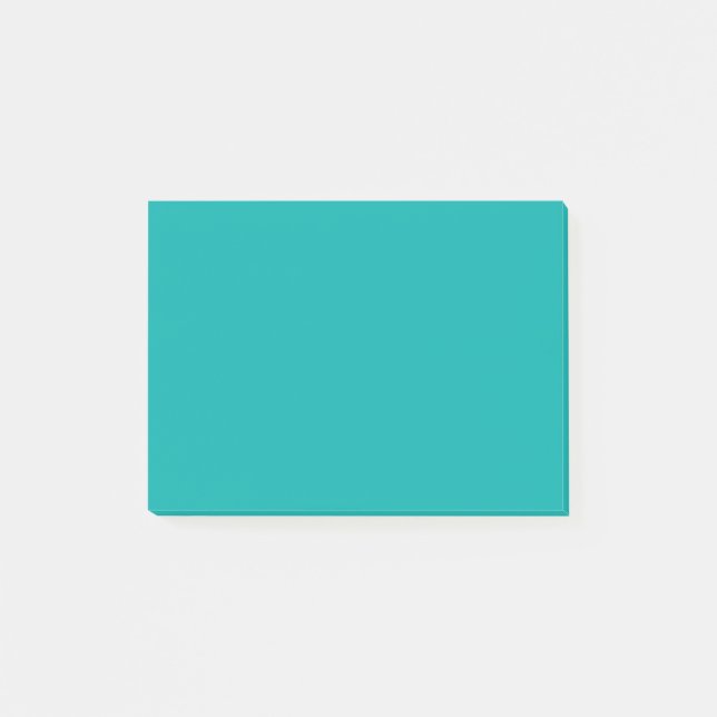 Turquoise Peacock Colour Decor Ready to Customise Post-it Notes (Front)