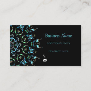 Turquoise Pearl Mandala Business Card