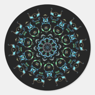 Turquoise Pearl Mandala Stickers