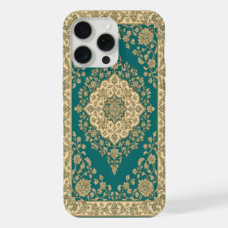 Turquoise Persian Rug Phone Case Floral Medallion