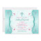 Turquoise Pink Floral Confirmation Invitation