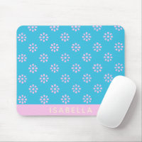 Turquoise Pink Flowers Boho Pattern Personalised