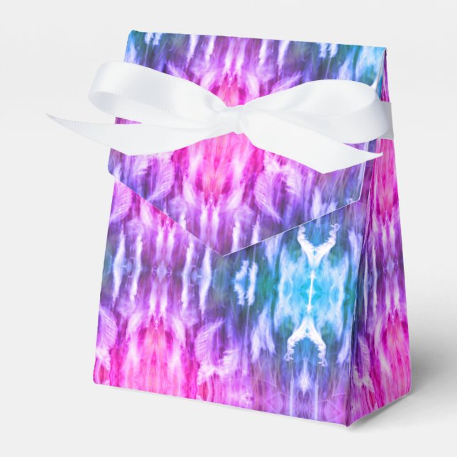 Turquoise Pink Purple Kaleidoscope Grass Gift Box (Front Side)