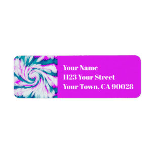 Turquoise Pink Tie Dye Swirl