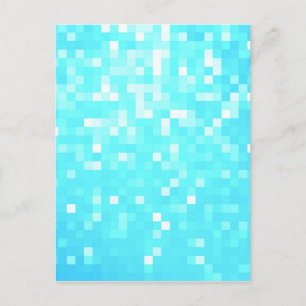 Turquoise Pixel Sparkle Postcard