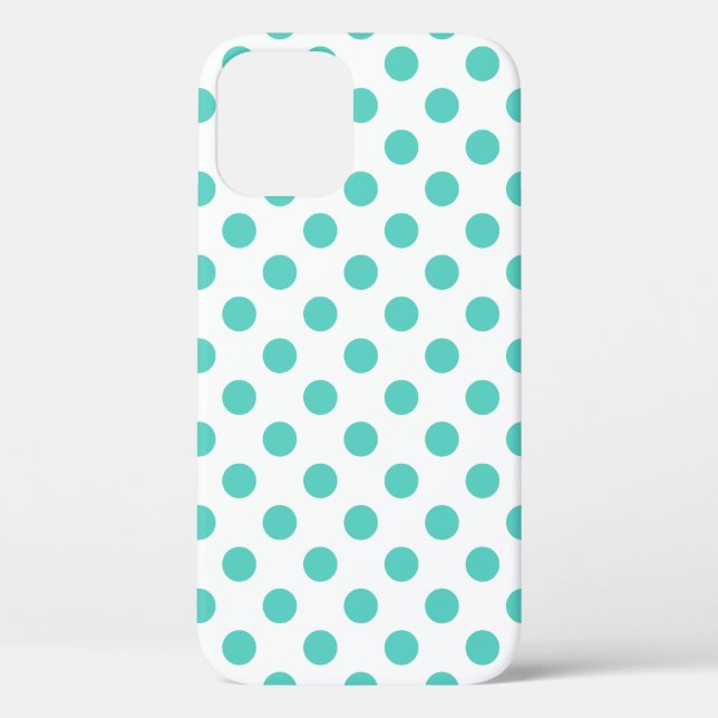 Turquoise polka dots Case-Mate iPhone case (Back)