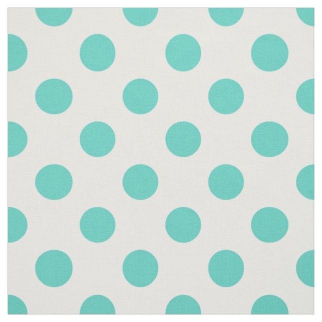 Turquoise polka dots fabric (Swatch)