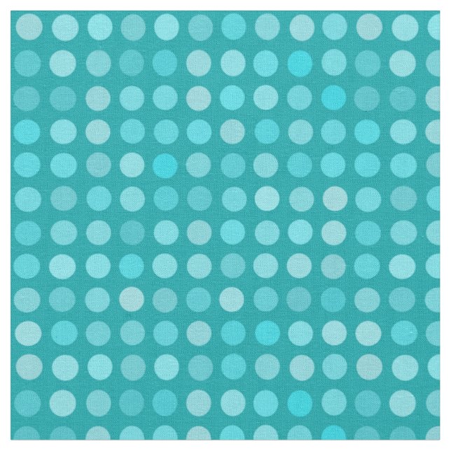 Turquoise polka Dots Fabric (Close Up)