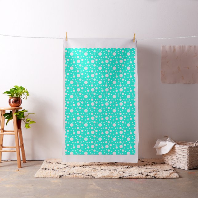 Turquoise Polka Dots Fabric (In Situ)