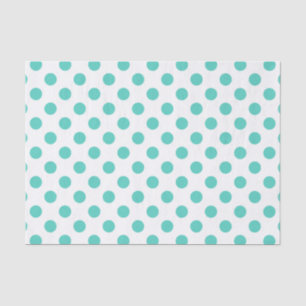 Turquoise polka dots tissue paper