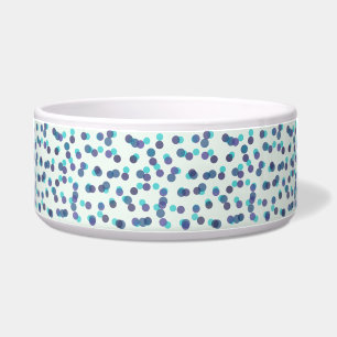 turquoise purple and blue polka dots