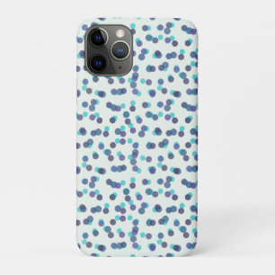 turquoise purple and blue polka dots Case-Mate iPhone case