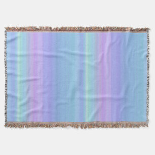 Turquoise Purple Blue Green Rainbow Throw Blanket