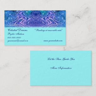 Turquoise Purple Celestial Business Card