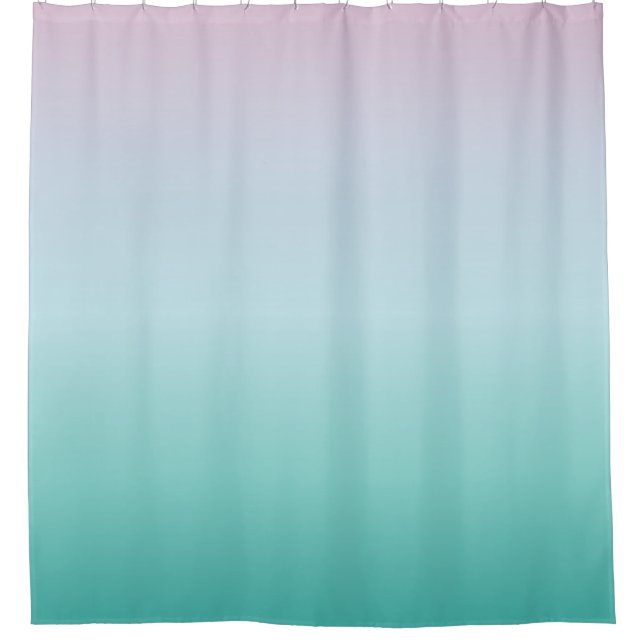 Turquoise Purple Colours Shower Curtain (Front)