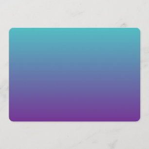Turquoise Purple Ombre Invitation