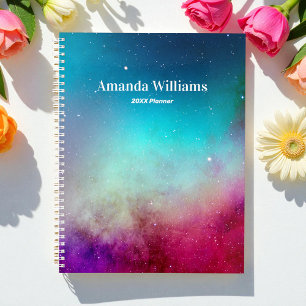 Turquoise Purple Pink Teal Space Planner