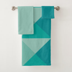 Turquoise Pyramids Bath Towel Set