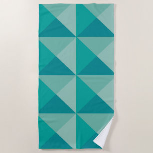 Turquoise Pyramids Beach Towel