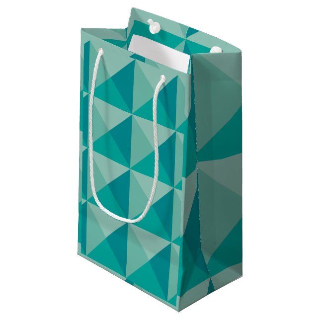 Turquoise Pyramids  Small Gift Bag (Front Angled)