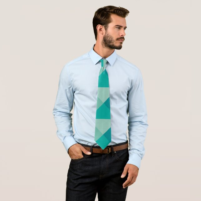 Turquoise Pyramids  Tie (In Situ)
