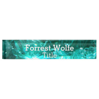 Turquoise quartz mineral nature crystal nameplate