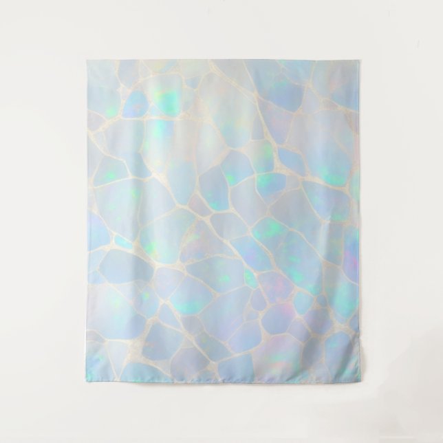 Turquoise Quartz Mosaic Wallpape Tapestry (Front)
