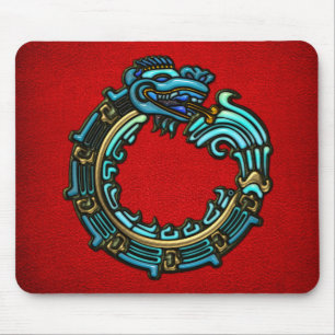Turquoise Quetzalcoatl Mouse Pad