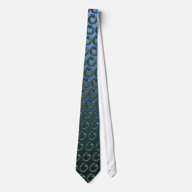 Turquoise Quetzalcoatl Tie (Front)