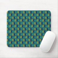 Turquoise Retro Ovals and Semi-Circles