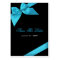 Turquoise Ribbon Wedding Save The Date MiniCard