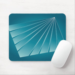 Turquoise ribbons mouse pad