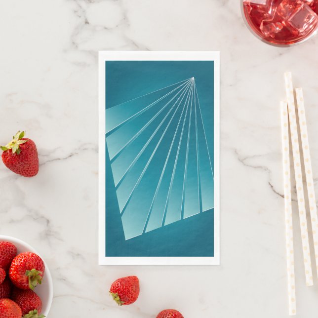 Turquoise ribbons napkin (Insitu)