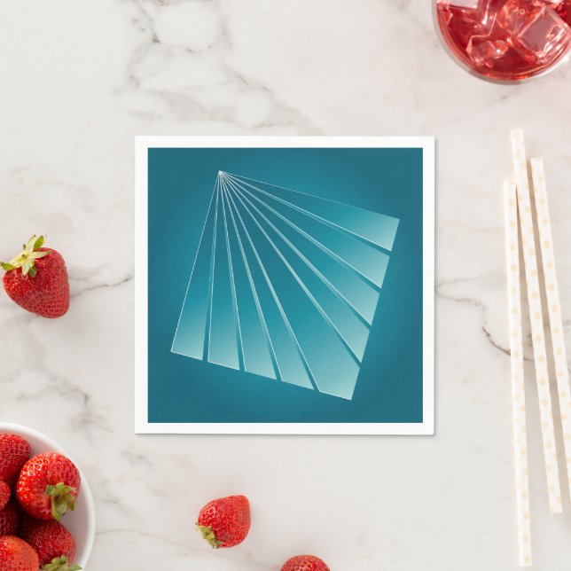 Turquoise ribbons napkin (Insitu)