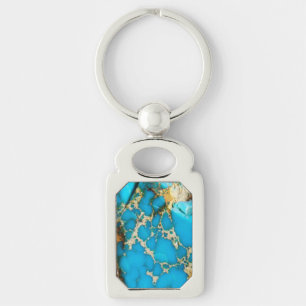 Turquoise Rock 1 Key Ring