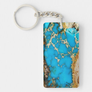 Turquoise Rock 1 Key Ring