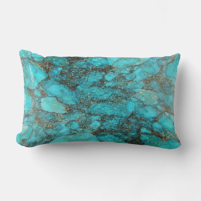 Turquoise Rock Gift Lumbar Cushion (Front)