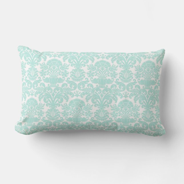 Turquoise Romance Lumbar Cushion (Front)