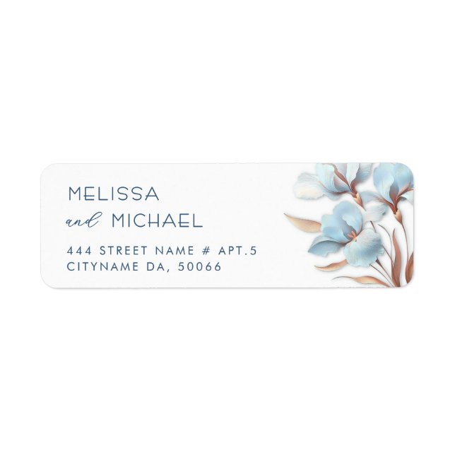 Turquoise Rose Gold Flower |  Wedding (Front)