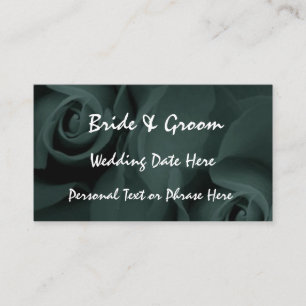 TURQUOISE Roses Reminder Insert WEDDING Invitation