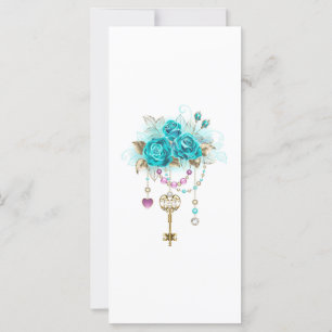 Turquoise Roses with Keys