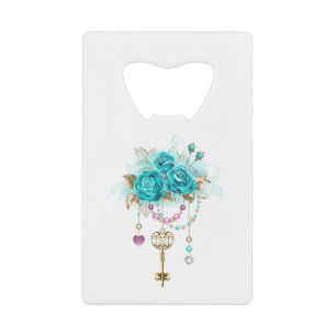 Turquoise Roses with Keys