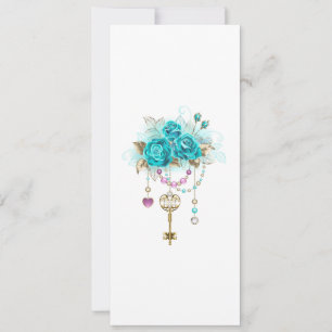 Turquoise Roses with Keys
